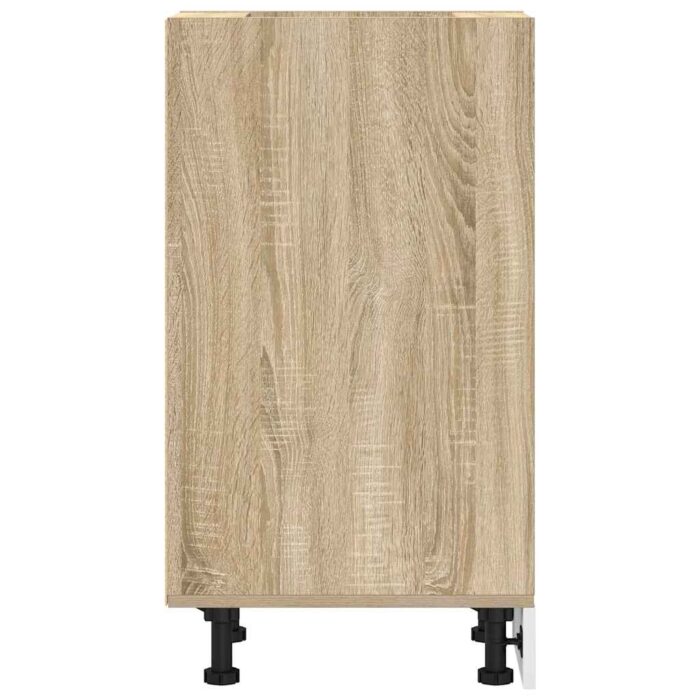 Armoire basse chêne sonoma 40x44,5x81,5 cm bois d’ingénierie – Image 3