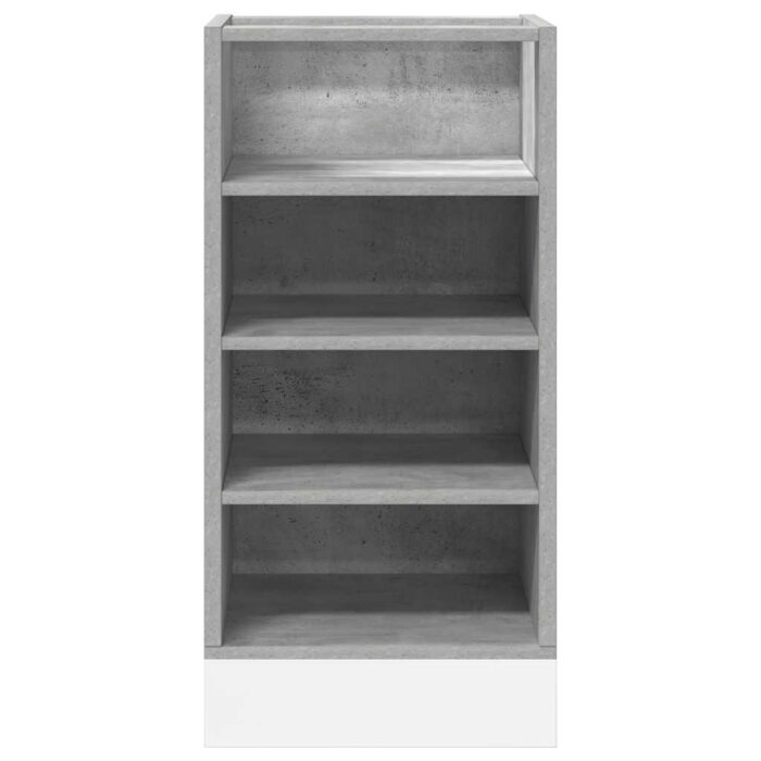 Armoire de plancher gris béton 40x44,5x81,5cm bois d’ingénierie – Image 2