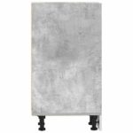 Armoire de plancher gris béton 40x44,5x81,5cm bois d’ingénierie – Image 3