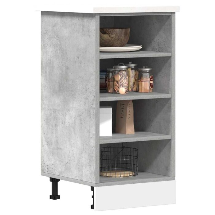 Armoire de plancher gris béton 40x44,5x81,5cm bois d’ingénierie – Image 1