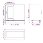 Meuble bas du lavabo "Lyon" blanc bois d'ingénierie – Image 11