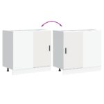 Meuble bas du lavabo "Lyon" blanc bois d'ingénierie – Image 7