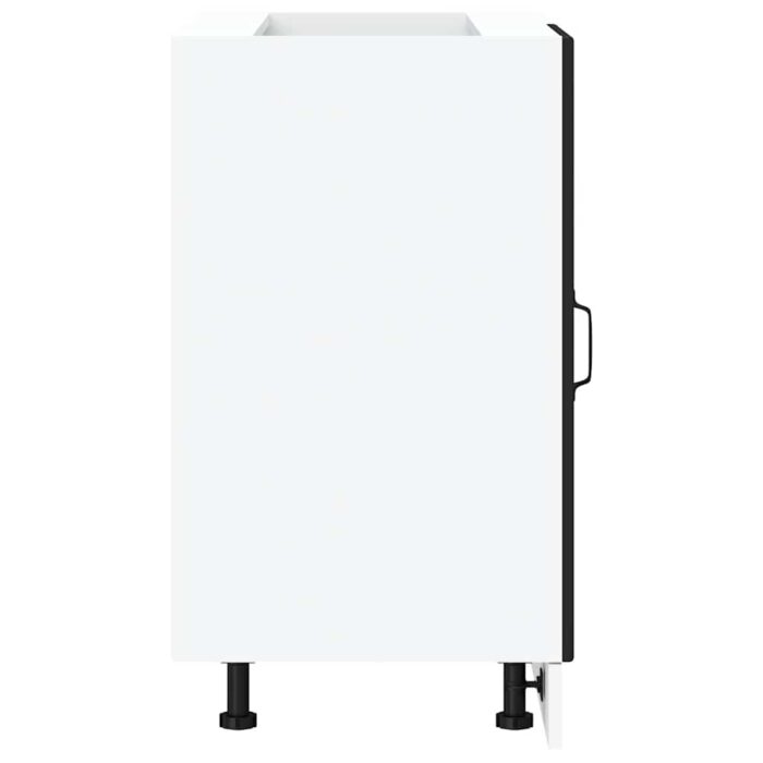 Meuble bas du lavabo noir bois d'ingénierie – Image 5