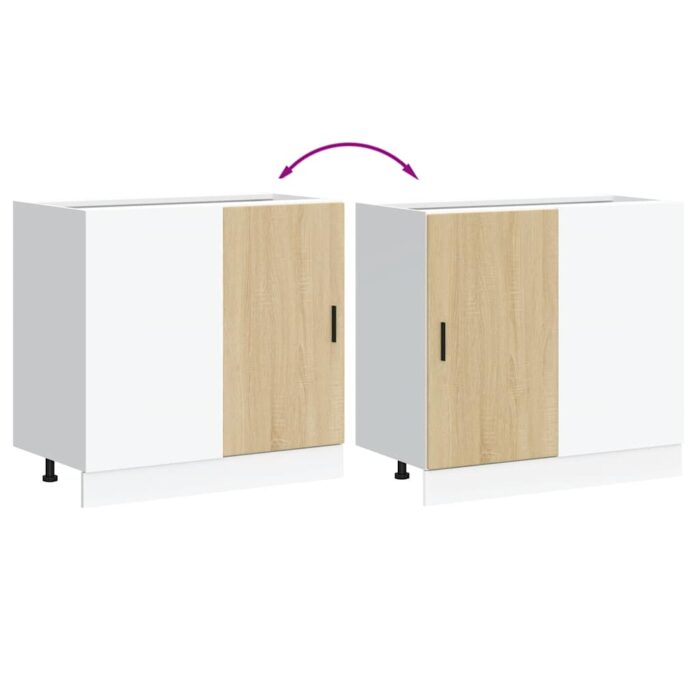 Meuble bas du lavabo chêne sonoma bois d'ingénierie – Image 7