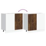 Meuble bas du lavabo chêne fumé bois d'ingénierie – Image 7