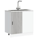 Meuble bas du lavabo "Lyon" sonoma gris bois d'ingénierie – Image 2