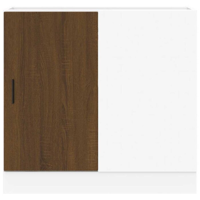 Meuble bas du lavabo "Lyon" chêne marron bois d'ingénierie – Image 3