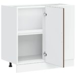 Meuble bas du lavabo "Lyon" chêne marron bois d'ingénierie – Image 4