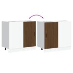 Meuble bas du lavabo "Lyon" chêne marron bois d'ingénierie – Image 7
