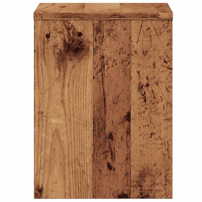 Table de chevet vieux bois 40x30x40 cm bois d'ingénierie – Image 4