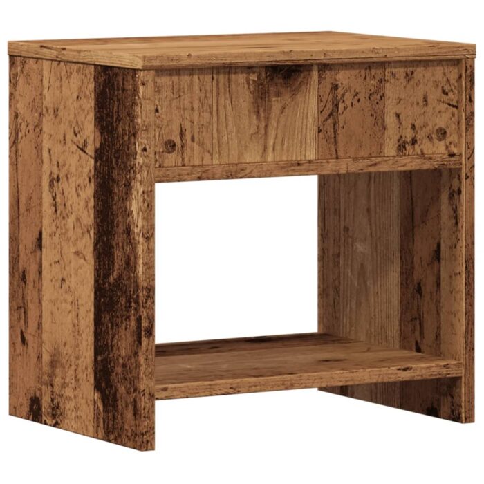 Table de chevet vieux bois 40x30x40 cm bois d'ingénierie – Image 5