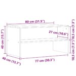 Meuble TV vieux bois 80x40x40 cm bois d'ingénierie – Image 7