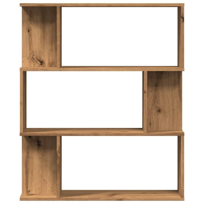 Bibliothèque chêne artisanal 80x24x96 cm bois d'ingénierie – Image 2