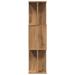 Bibliothèque chêne artisanal 80x24x96 cm bois d'ingénierie – Image 3