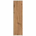 Bibliothèque chêne artisanal 36x30x114 cm bois d'ingénierie – Image 4