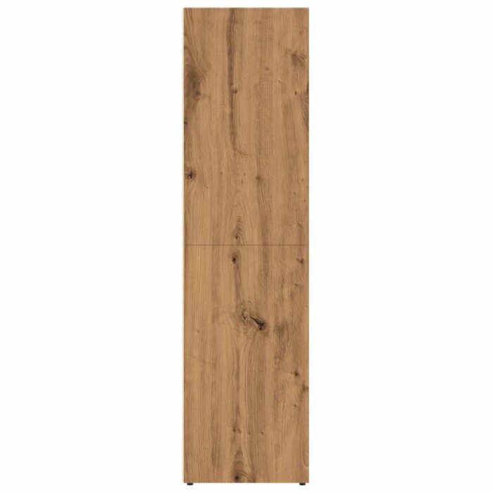 Bibliothèque chêne artisanal 36x30x114 cm bois d'ingénierie – Image 4