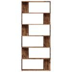 Bibliothèque vieux bois 80x24x192 cm bois d'ingénierie – Image 2