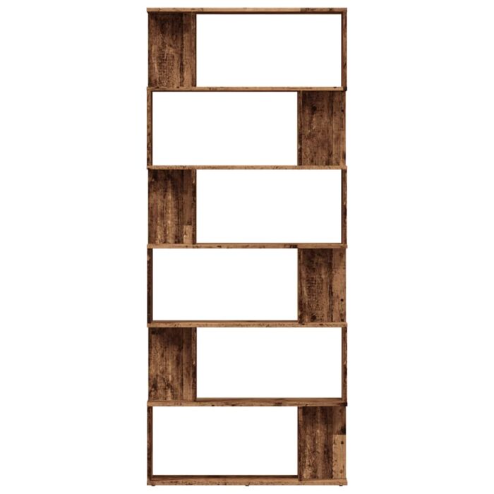 Bibliothèque vieux bois 80x24x192 cm bois d'ingénierie – Image 2