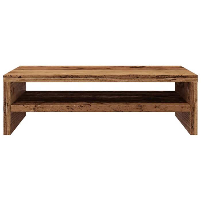 Support de moniteur vieux bois 42 x 24 x 13cm bois d'ingénierie – Image 3