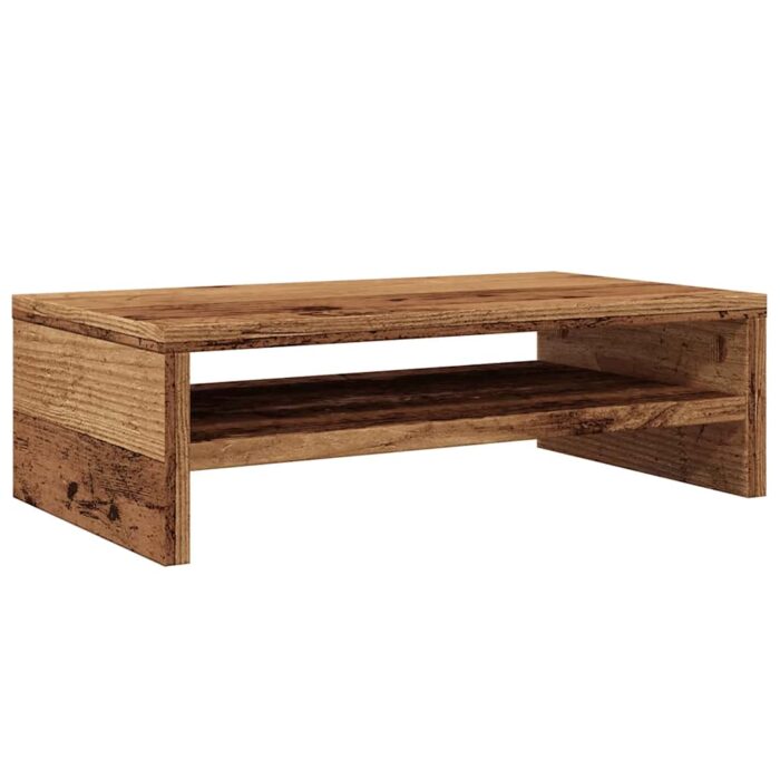 Support de moniteur vieux bois 42 x 24 x 13cm bois d'ingénierie – Image 5
