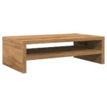 Support de moniteur chêne artisanal 42x24x13 cm bois ingénierie – Image 5