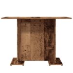 Table à manger vieux bois 110 x 60 x 75 cm bois ingénierie – Image 3