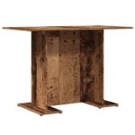 Table à manger vieux bois 110 x 60 x 75 cm bois ingénierie – Image 5