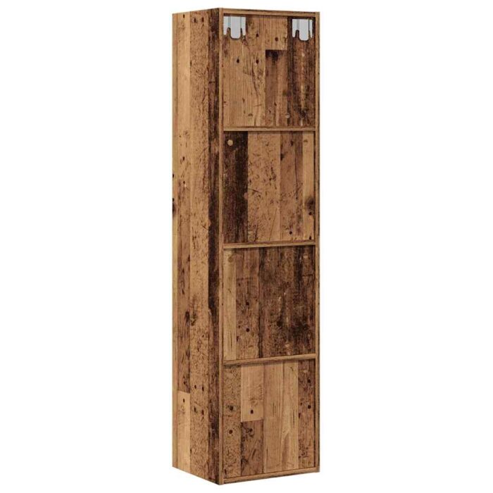 Bibliothèque/Meuble TV vieux bois 36x30x143cm bois d'ingénierie – Image 4