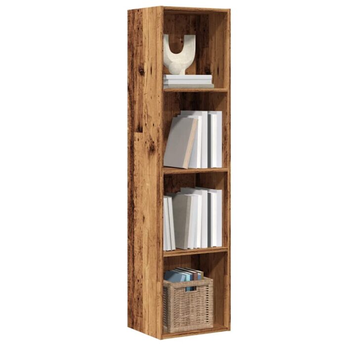 Bibliothèque/Meuble TV vieux bois 36x30x143cm bois d'ingénierie – Image 1