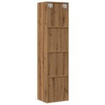 Bibliothèque/Meuble TV chêne artisanal 36x30x143 cm – Image 4