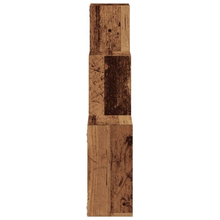 Étagère murale en forme de cube vieux bois bois d'ingénierie – Image 3