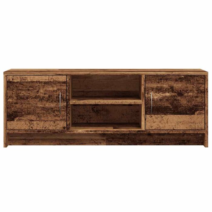Meuble TV vieux bois 102x30x37,5 cm bois d'ingénierie – Image 2
