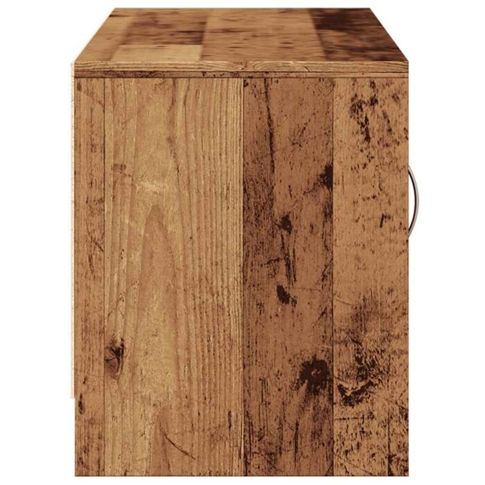 Meuble TV vieux bois 102x30x37,5 cm bois d'ingénierie – Image 3