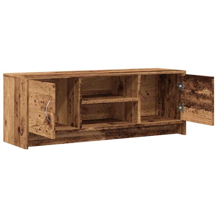 Meuble TV vieux bois 102x30x37,5 cm bois d'ingénierie – Image 5