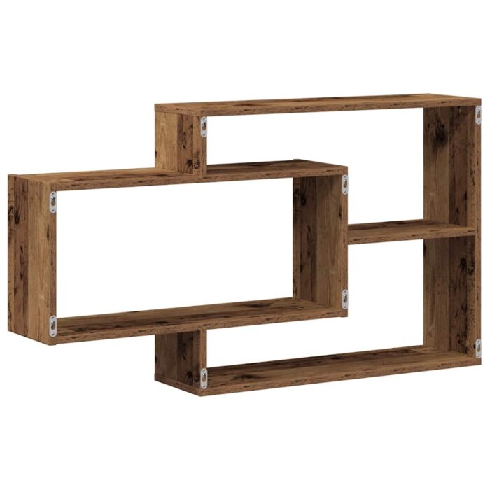 Étagère murale vieux bois 104x20x58,5 cm bois d'ingénierie – Image 4