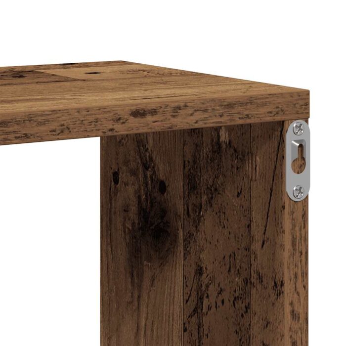 Étagère murale vieux bois 104x20x58,5 cm bois d'ingénierie – Image 5