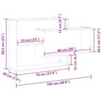 Étagère murale vieux bois 104x20x58,5 cm bois d'ingénierie – Image 7