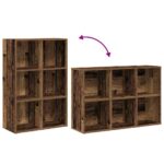 Bibliothèque/Buffet vieux bois 66x30x98 cm bois d'ingénierie – Image 6