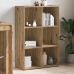 Bibliothèque/Buffet chêne artisanal 66x30x98 cm bois ingénierie – Image 2