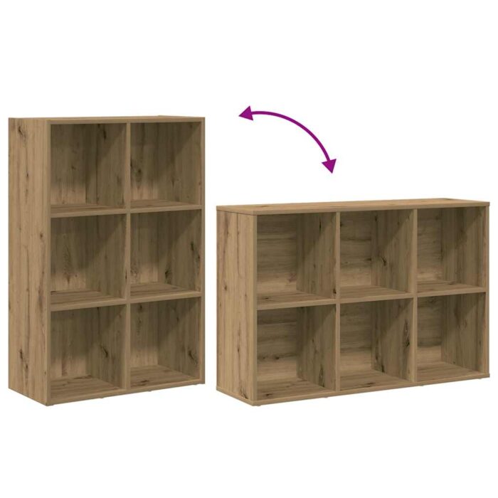 Bibliothèque/Buffet chêne artisanal 66x30x98 cm bois ingénierie – Image 6
