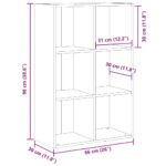 Bibliothèque/Buffet chêne artisanal 66x30x98 cm bois ingénierie – Image 9