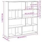 Bibliothèque/Séparateur de pièce vieux bois 105x24x102 cm – Image 7