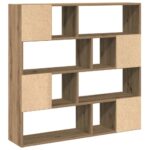 Bibliothèque/Séparateur de pièce chêne artisanal 105x24x102 cm – Image 4