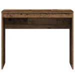 Bureau vieux bois 90x40x72 cm bois d'ingénierie – Image 3