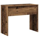 Bureau vieux bois 90x40x72 cm bois d'ingénierie – Image 5