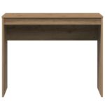 Bureau chêne artisanal 90x40x72 cm bois d'ingénierie – Image 3