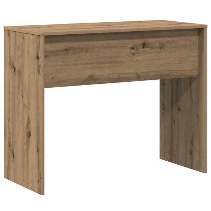 Bureau chêne artisanal 90x40x72 cm bois d'ingénierie – Image 5