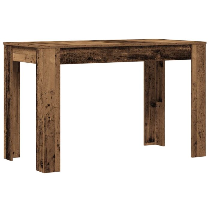Table à manger vieux bois 120x60x76 cm bois d'ingénierie – Image 5
