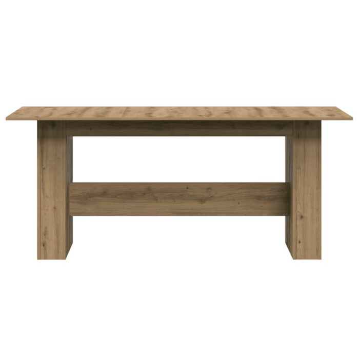 Table à manger chêne artisanal 180x90x76 cm bois d'ingénierie – Image 2