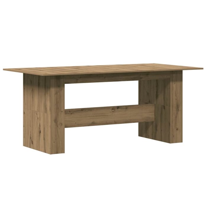 Table à manger chêne artisanal 180x90x76 cm bois d'ingénierie – Image 4